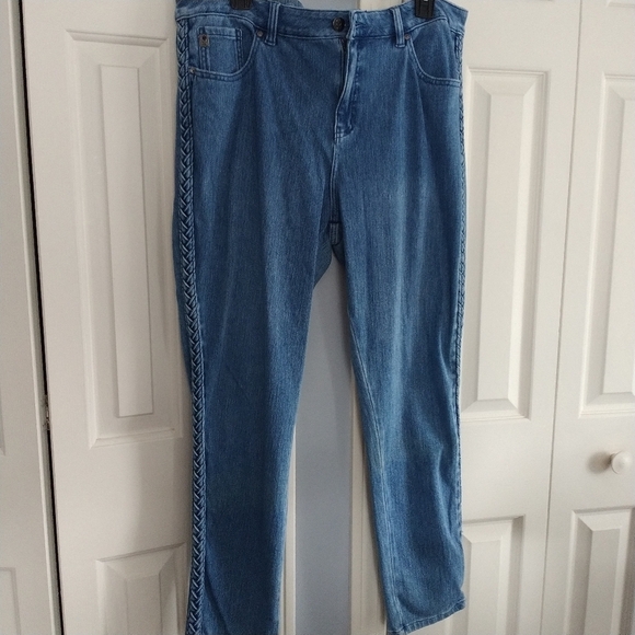 Belle by Kim Gravel Denim - Belle by Kim Gravel Believe in Your Own Beauty Braided Jeans 16